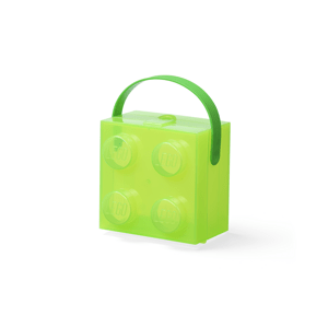 Smartlife LEGO box s rukojetí - průsvitná zelená