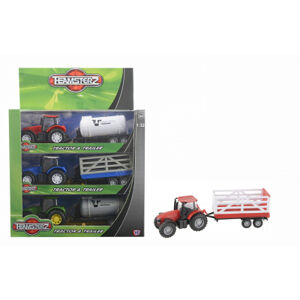 Teamsterz traktor s valníkem - Červený traktor s cisternou