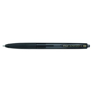 PILOT SuperGrip-G M, kuličkové pero, stiskací černé