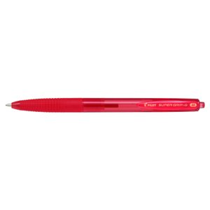 PILOT SuperGrip-G M, kuličkové pero, stiskací červená