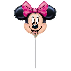 Foliový balónek na tyčce - tvar - Mickey Mouse hlava