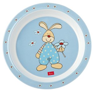 Melamin baby talířek s motivem zajíc Semmel Bunny se silikon