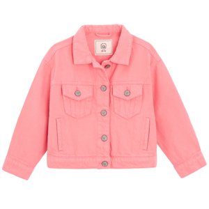 Dívčí džínová bunda -růžová - 134 PINK