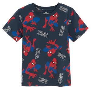 Tričko s krátkým rukávem Spiderman -tmavě modré - 92 DARK BLUE