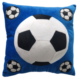 Polštář Fotbal modrý 35 cm