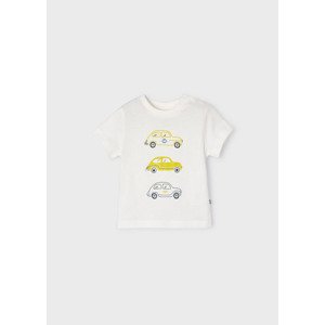 Tričko s krátkým rukávem CARS bílé Mayoral velikost: 80 (12 měsíců)