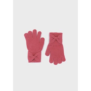 Rukavice pletené s mašličkou tmavě růžové MINI Mayoral velikost: 140 (10 let)