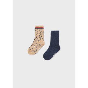 2 pack ponožek LEOPARD béžové MINI Mayoral velikost: 12 (EU 36-37)