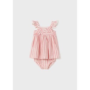 Šaty s ramínky mašle pruhy světle růžové BABY Mayoral velikost: 80 (12 měsíců)