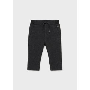 Kalhoty teplákové s gumou v pase tmavě šedé BABY Mayoral velikost: 68 (6 měsíců)
