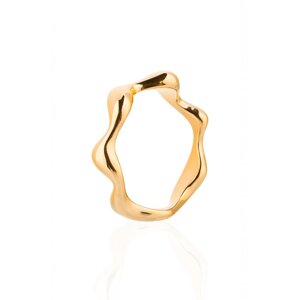 Prsten nepravidelný vlnky zlatý Franco bene