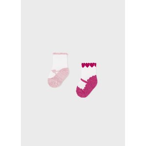 2 psck ponožek BALERINA tmavě růžové NEWBORN Mayoral velikost: 12 měsíců (EU 19)
