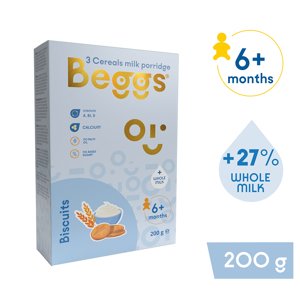 Beggs Mléčná 3 zrnná kaše se sušenkami (200 g)
