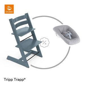 Stokke Židlička Tripp Trapp® - Fjord Blue + novorozenecký set