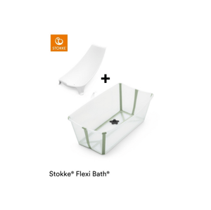 Stokke Skládací vanička Flexi Bath® XL s lehátkem, Transparent Green