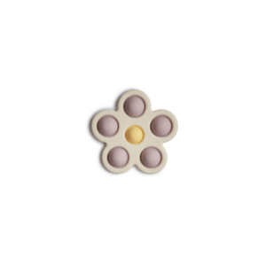 MUSHIE Silikónová hračka pop-it Flower, soft-lilac-pale-daffodil-ivory