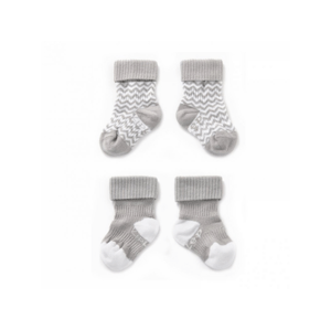 KipKep ponožky Stay-on-Socks 0-6m 2páry Silver Grey