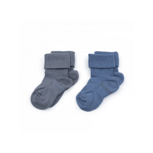 KipKep ponožky Stay-on-Socks 0-6m 2páry Denim Blue