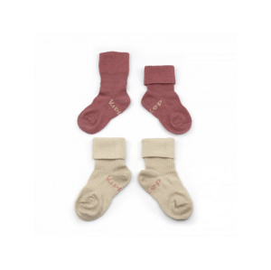 KipKep ponožky Stay-on-Socks 0-6m 2páry Dusty Clay