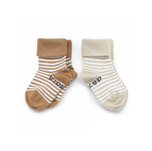 KipKep ponožky Stay-on-Socks 0-6m 2páry Camel & Sand