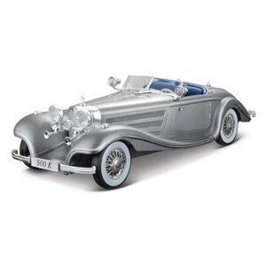 Maisto - 1936 Mercedes-Benz 500 K Typ Specialroadster, metal šedá, 1:18