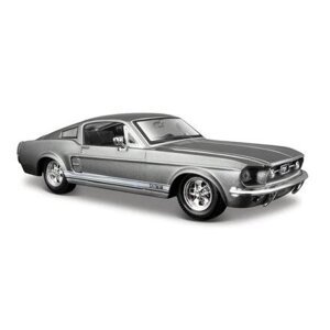 Maisto - 1967 Ford Mustang GT, metal šedá, 1:24