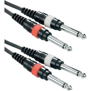 Double Line kabel 2x jack (M) 6,3 mm / 2x jack (M) 6,3 mm, 5 m