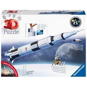 Ravensburger 11545 3D puzzle Vesmírná raketa Saturn V 432 dílků