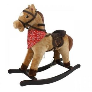 Mac Toys Hnědý houpací kůň s šátkem