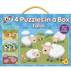 4 Puzzle v krabici - farma