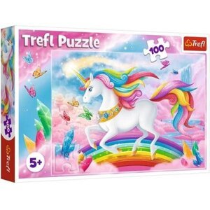 Trefl Puzzle V křišťálovém světě jednorožce 100 dílků 41x27,5cm