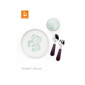 Stokke Set nádobí Munch Essential - soft mint