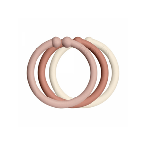Bibs Loops kroužky 12 ks Blush/Woodchuck/Ivory