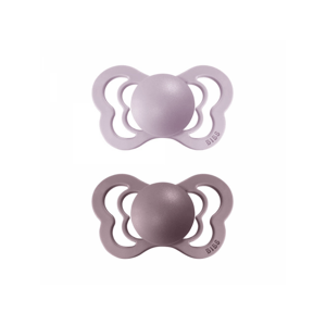 Bibs Dudlíky COUTURE Dusky Lilac/Header velikost 1, přír.kaučuk 2ks