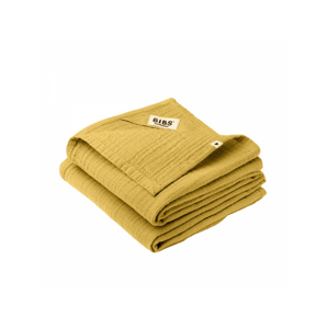 Bibs mušelínové plenky z BIO bavlny 2ks, 70x70 cm - Mustard