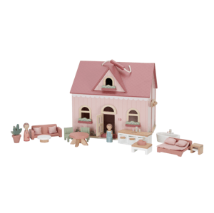 Little Dutch Domeček pro panenky dřevěný přenosný - vánoce dvoreček
