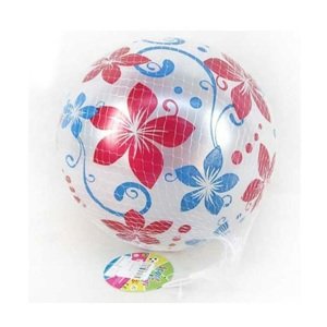 Gumový míč Květiny 23 CM - růžová