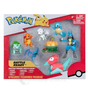 Pokémon akční figurky 8-Pack 5 - 8 cm (Lucario, Squirtle, Bulbasaur a další)
