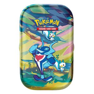 Pokémon Vibrant Paldea Mini Tin - Palafin a Pachirisu (plechovka se 2 balíčky)