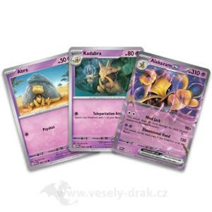 Pokémon karty 151 Alakazam vývoj 3 karty - Abra, Kadabra a Alakazam ex