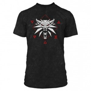 Zaklínač černé tričko Witcher 3 Wolf Signs Premium vel. S