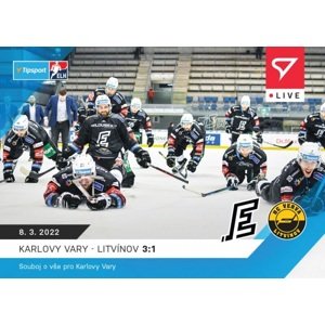 Hokejové live karty Tipsport ELH 2021-22 - L-118 Karlovy Vary - Litvínov