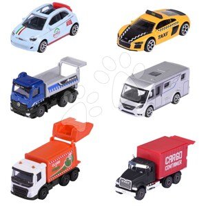 Autíčko městské City Vehicles Majorette s pohyblivými částmi 7,5 cm délka 6 různých druhů