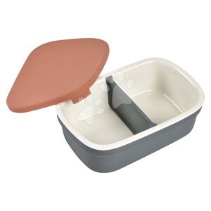 Box na svačinu Ceramic Lunch Box Beaba Mineral Terracotta keramický šedo-oranžový