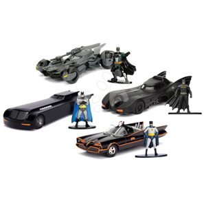Autíčko Batman Batmobile Jada kovové s otevíratelnými dveřmi a figurkou Batmana 4 druhy délka 13,6 cm 1:32