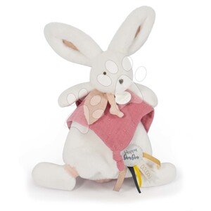 Plyšový zajíček Bunny Happy Boho Doudou et Compagnie růžový 25 cm v dárkovém balení od 0 měs