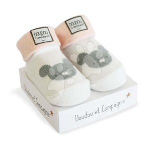 Ponožky pro miminko Birth Socks Doudou et Compagnie růžové s jemným vzorem od 0-6 měs