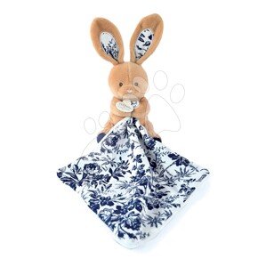 Plyšový zajíček na mazlení Bunny Navy Boh'aime Doudou et Compagnie modrý 12 cm v dárkovém balení od 0 měs