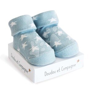 Ponožky pro miminko Birth Socks Doudou et Compagnie modré s jemným vzorem od 0-6 měs