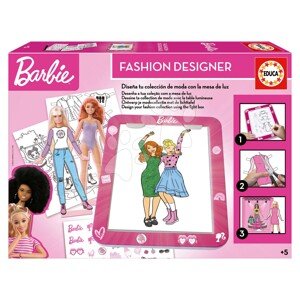Kreativní tvoření s tabletem Fashion Designer Barbie Educa Vytvoř si módní návrhy panenek 4 modely od 5 let
